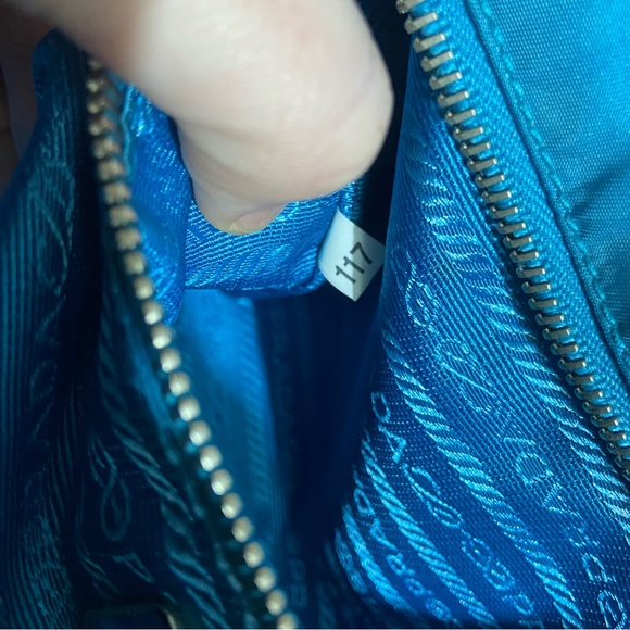 Prada Tessuto Blue Nylon Purse Tote Bag Authentic BR2506 - Picture 15 of 16